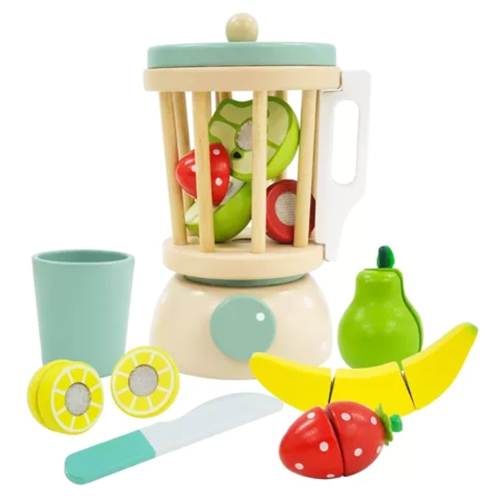 Licuadora de Madera con Frutas