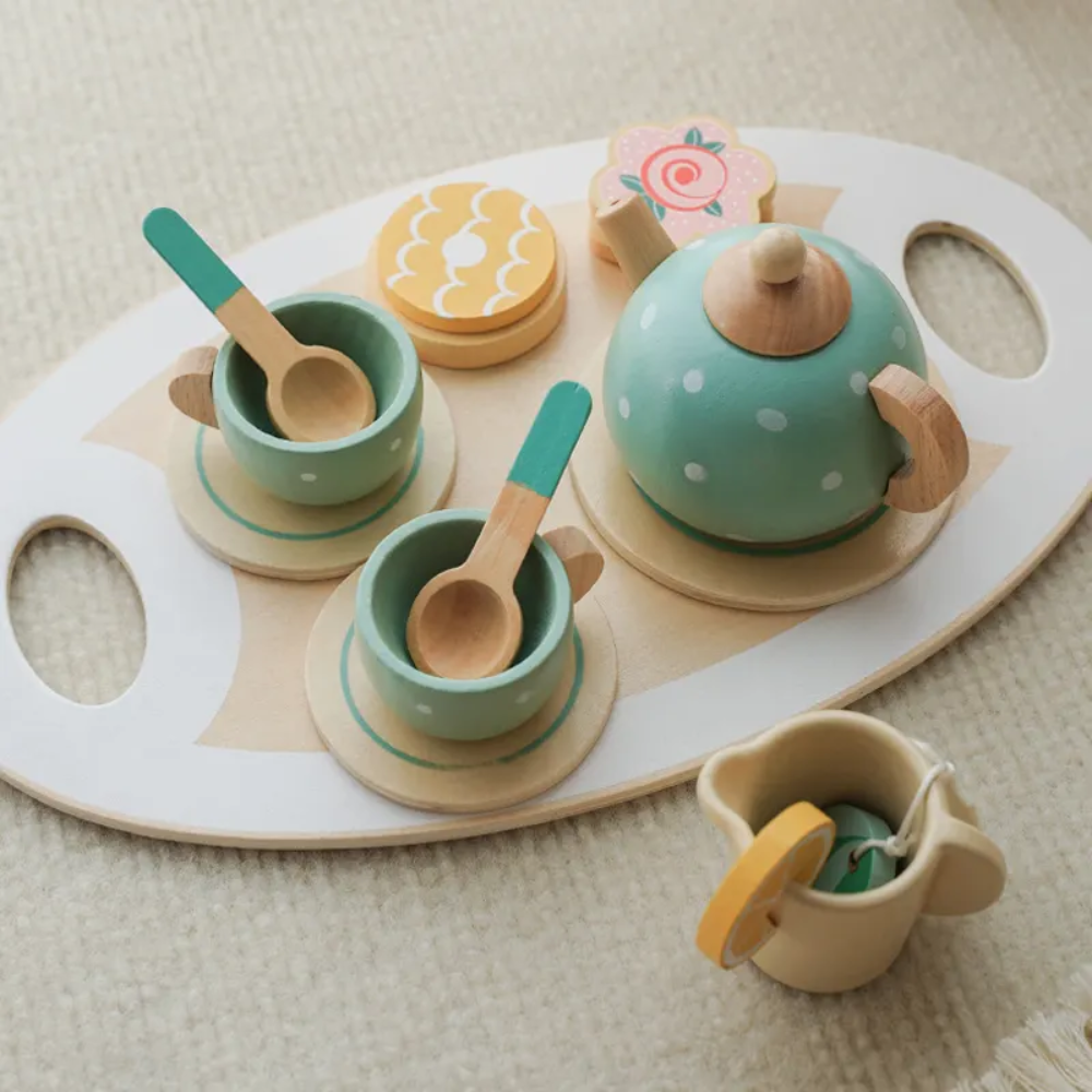 Set Juguete Bandeja de Té y Galletas