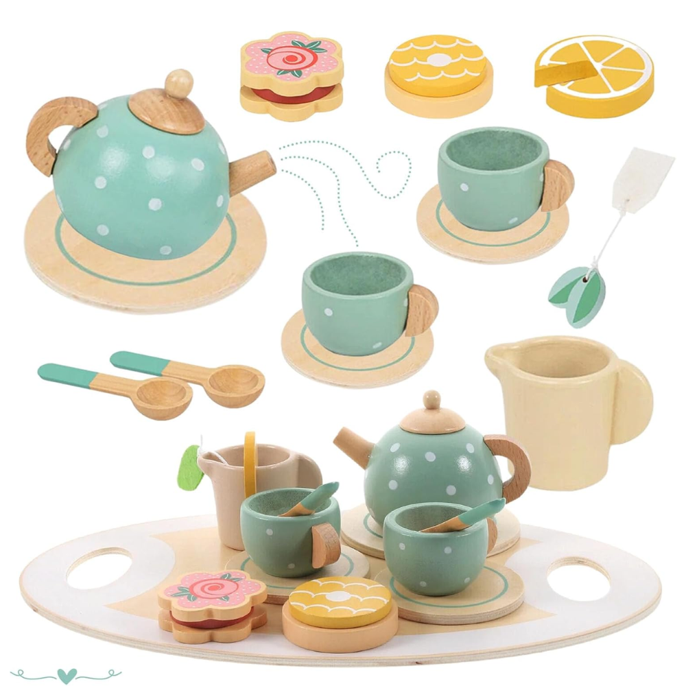 Set Juguete Bandeja de Té y Galletas