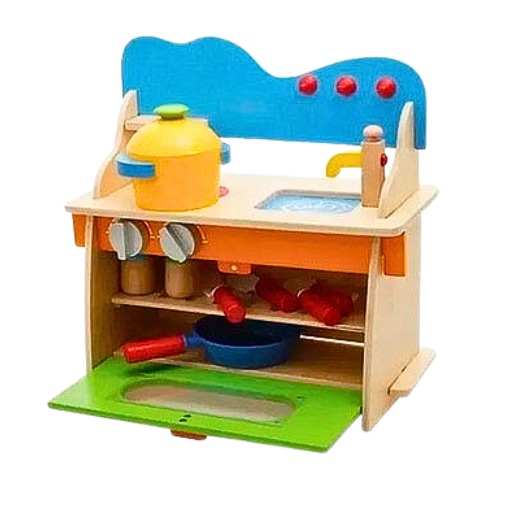 Cocina y Horno de Madera Portátil con Accesorios