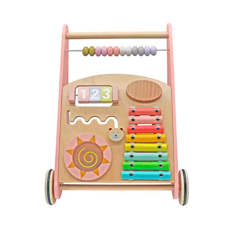 Correpasillo caminador didáctico Rainbow Rosa