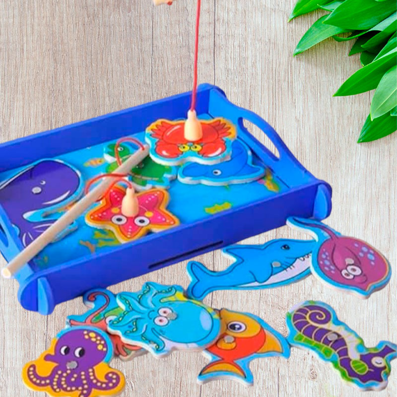 Pesca Milagrosa de Madera con Imanes