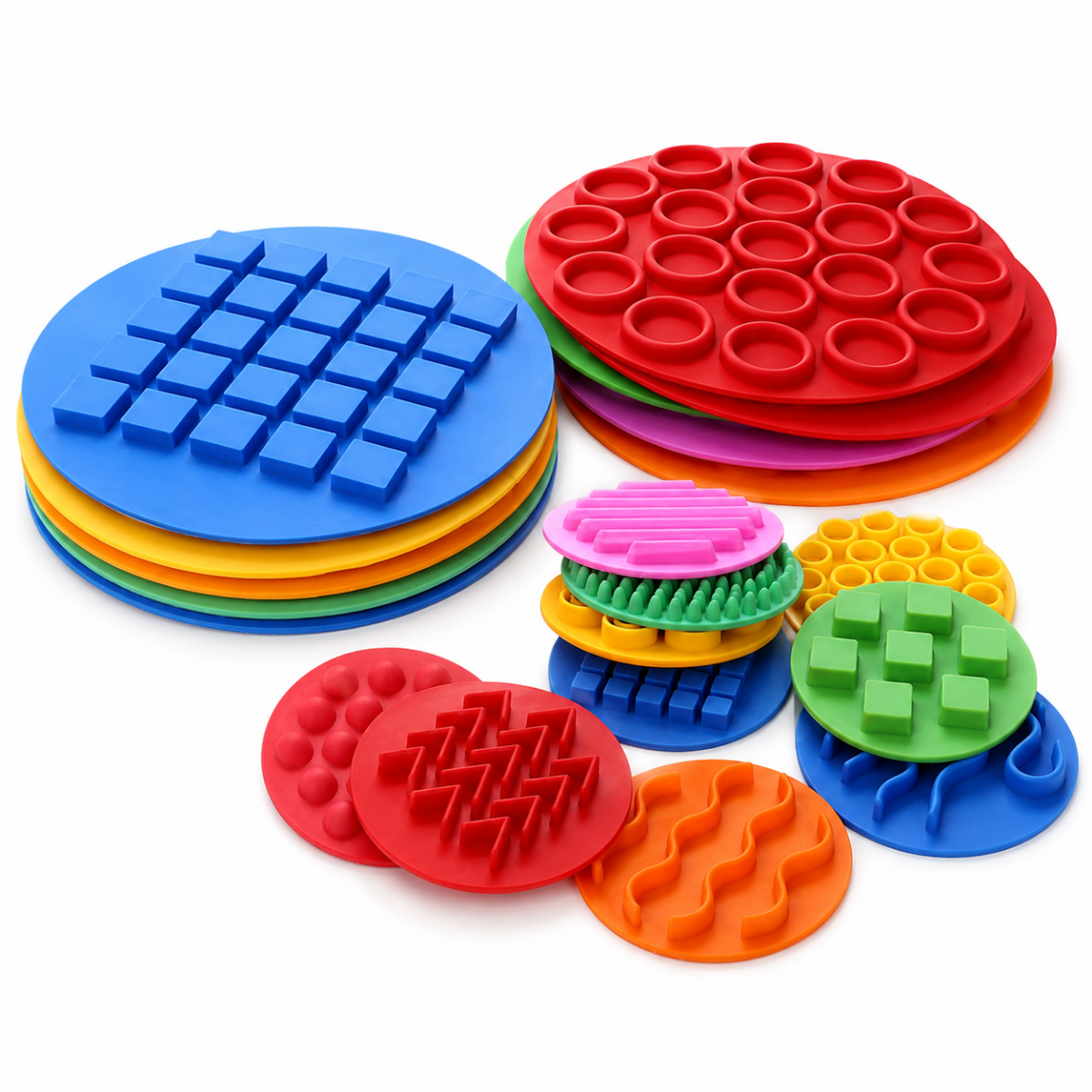 Circuito Sensorial de 20 Discos con Texturas – Equilibrio y Psicomotricidad
