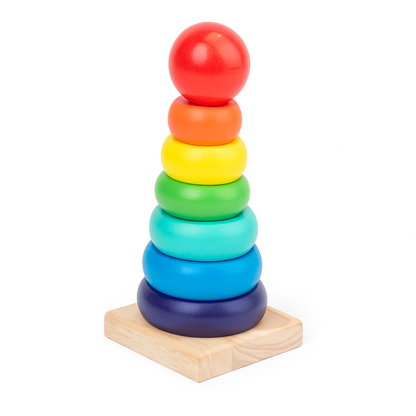 Torre de encaje vastago madera arcoíris