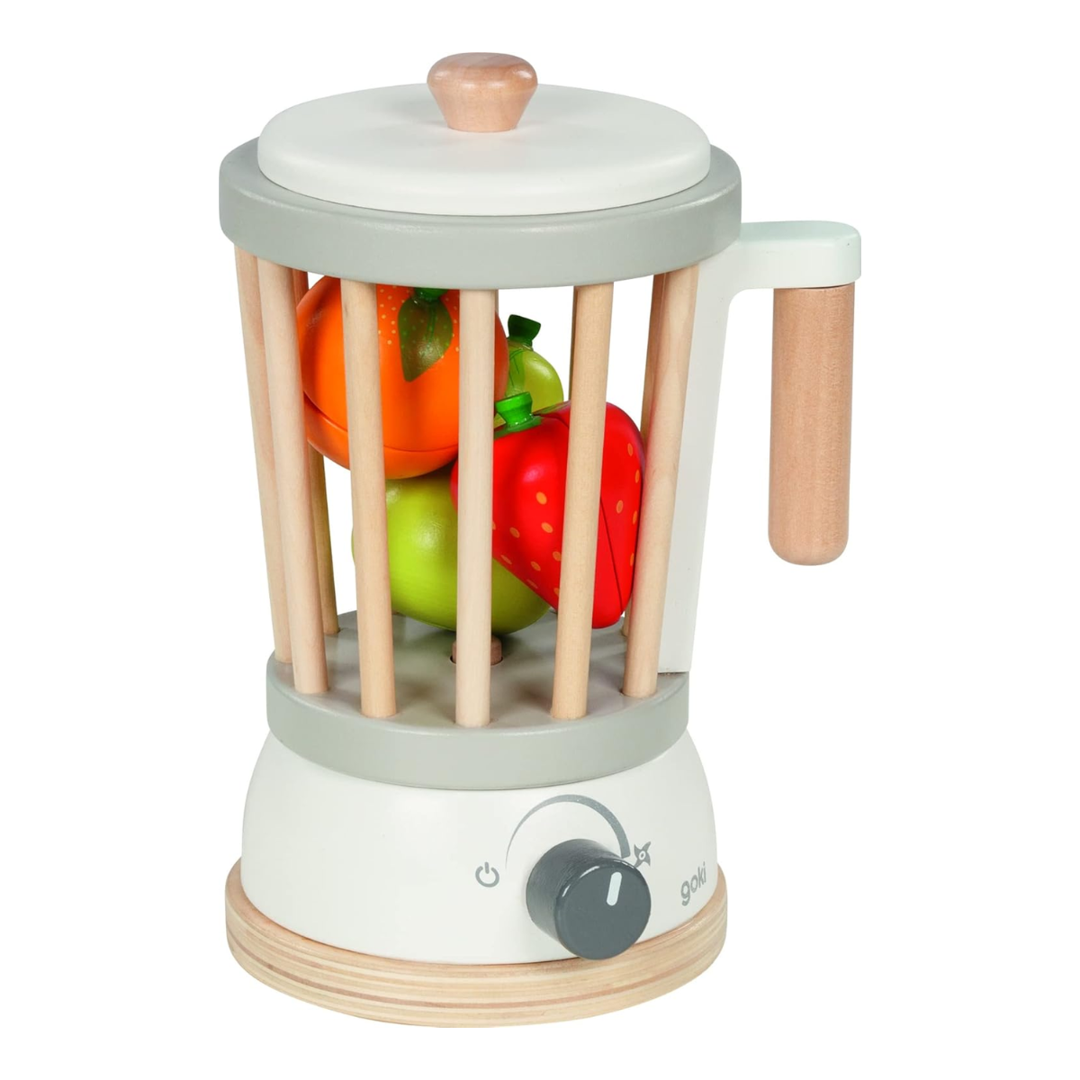 Licuadora de Madera con Frutas