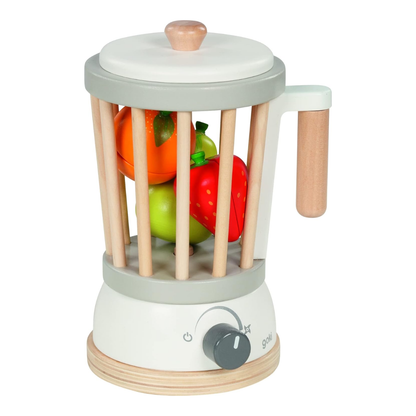 Licuadora de Madera con Frutas