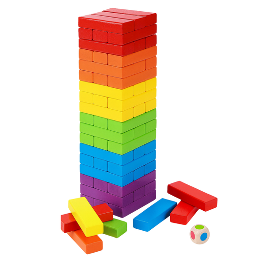 Jenga de madera color