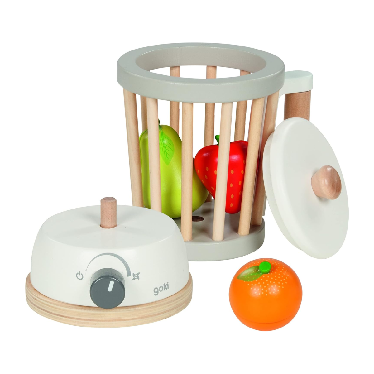Licuadora de Madera con Frutas