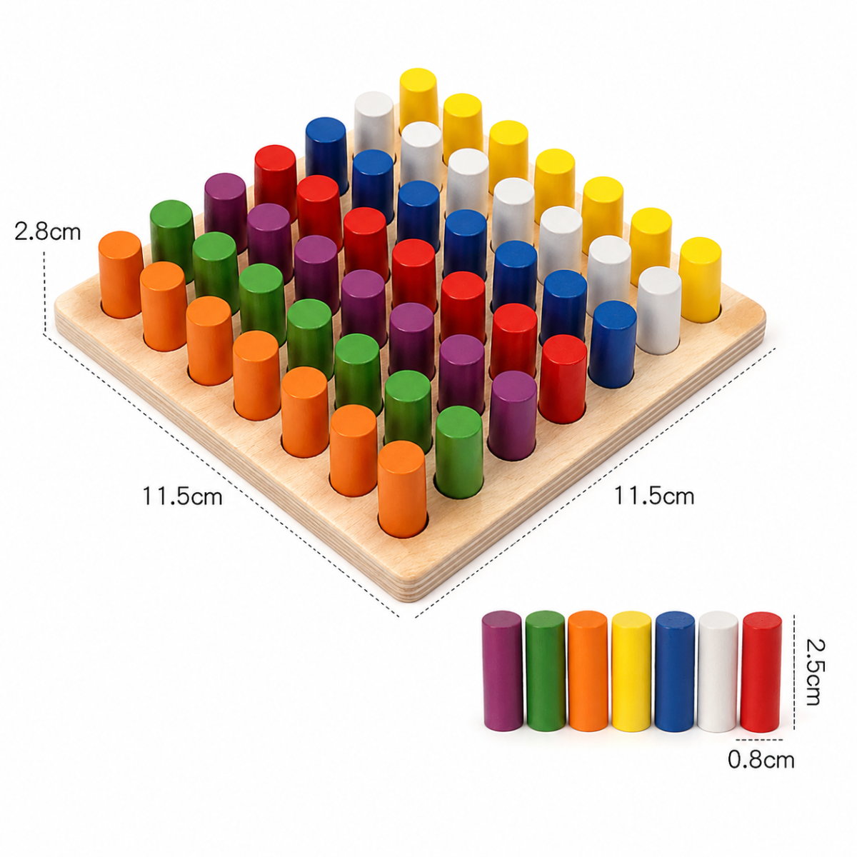 Tablero de Clasificación Cilindro Montessori