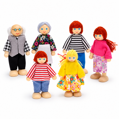 Familia Muñecos para Casa de Muñecas