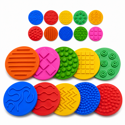 Circuito Sensorial de 20 Discos con Texturas – Equilibrio y Psicomotricidad