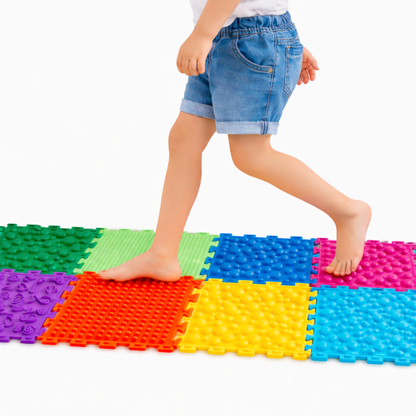 Mat alfombra sensorial con texturas 10 piezas
